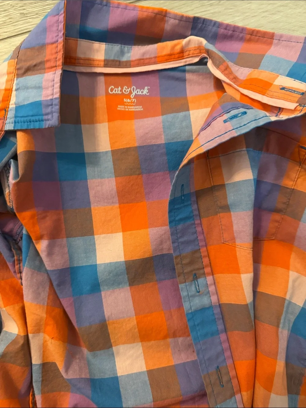 8 little boys mixed Button-Down Shirts (Blue, Green, Orange, Red)